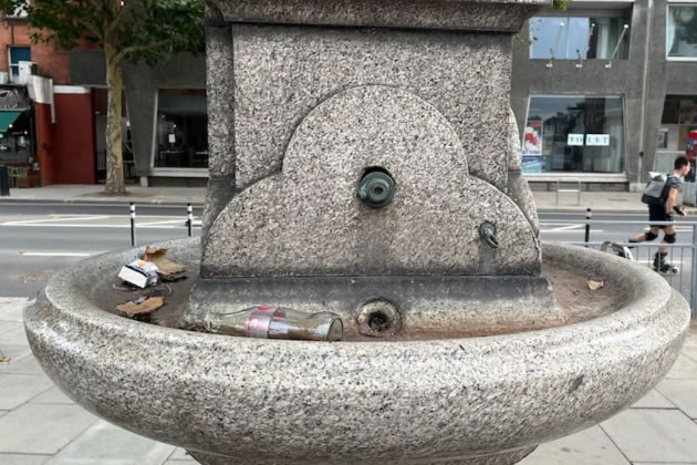 The fountain has not always been well maintained 