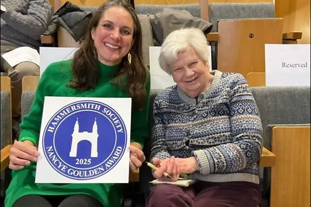 Afsaneh Sladen of HCGA with new chairman, Angela Clarke MBE. Picture: Anne Farthing