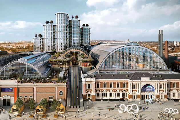 A visualisation from the developer of the completed Olympia project