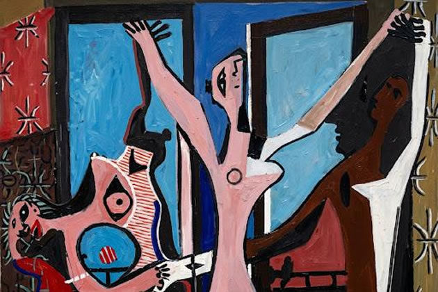 An oil on canvas painting The Three Dancers (Les Trois Danseuses)